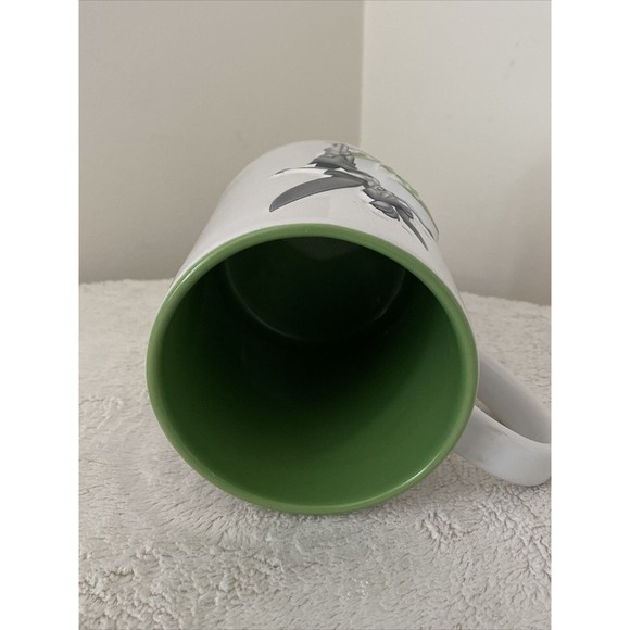 3D Disney Tinkerbell 'Tink' Coffee Mug Cup White Green Gray 16oz. Peter Pan - Picture 5 of 6